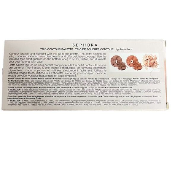 Sephora Collection Trio Contour Face Palette in Light Medium - New in Sealed Box - Picture 2 of 3